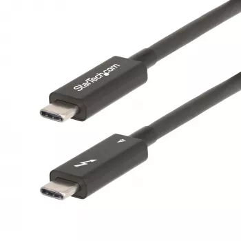 StarTech.com 6ft (2m) aktīvs Thunderbolt 4 kabelis, 40Gbps, 100W enerģijas piegāde, 4K/8K video, Intel sertificēts Thunderbolt kabelis - saderīgs ar USB4/Thunderbolt 4/USB 3.2/USB Type-C/DisplayPort/Thunderbolt 3
