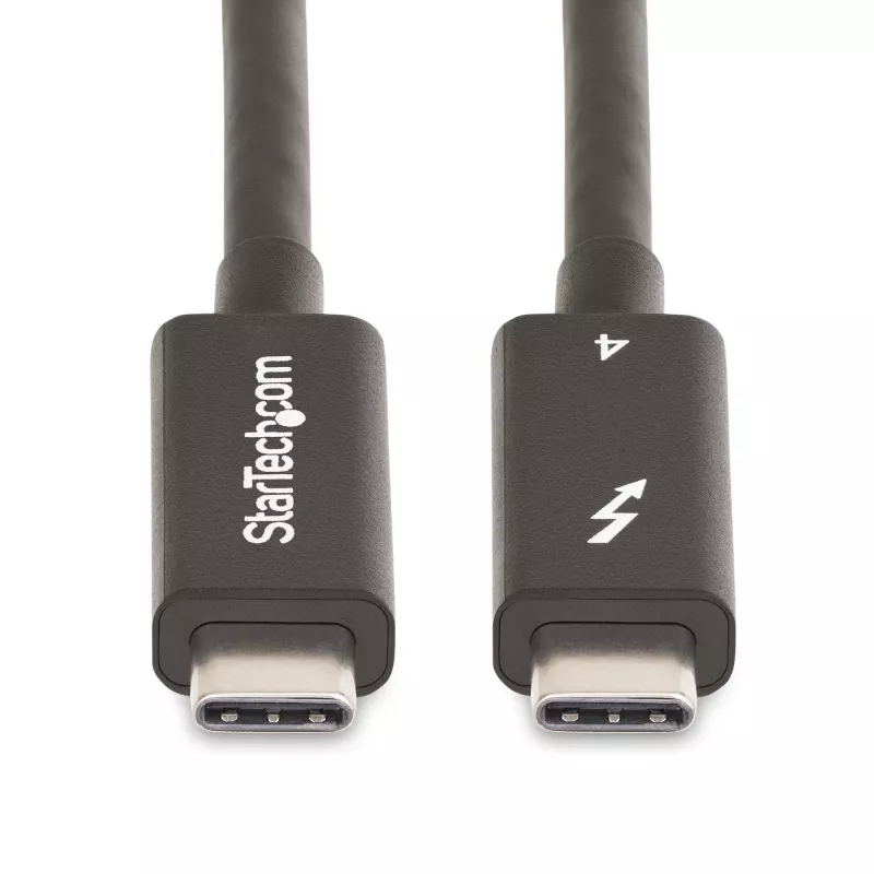 StarTech.com 6ft (2m) aktīvs Thunderbolt 4 kabelis, 40Gbps, 100W enerģijas piegāde, 4K/8K video, Intel sertificēts Thunderbolt kabelis - saderīgs ar USB4/Thunderbolt 4/USB 3.2/USB Type-C/DisplayPort/Thunderbolt 3