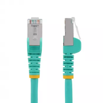 StarTech.com 5m CAT6a Ethernet kabelis - Aqua - ar zemu dūmu un nulles halogēna (LSZH) - 10GbE 500MHz 100W PoE++ aizsargāti RJ-45 savienotāji ar sprieguma samazinātājiem S/FTP tīkla vads