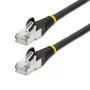 StarTech.com 7,5m CAT6a Ethernet kabelis - Melns - LSZH - 10GbE 500MHz 100W PoE++ - Aizsargāti RJ-45 savienotāji ar pretraušanas aizsardzību un sprieguma samazinātājiem - S/FTP tīkla vads