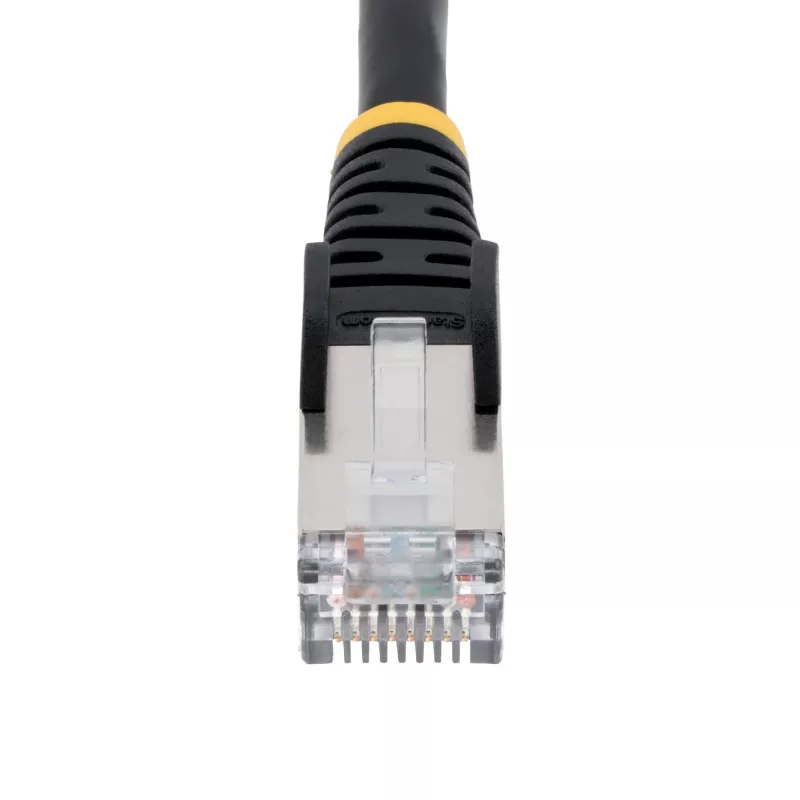 StarTech.com 7,5m CAT6a Ethernet kabelis - Melns - LSZH - 10GbE 500MHz 100W PoE++ - Aizsargāti RJ-45 savienotāji ar pretraušanas aizsardzību un sprieguma samazinātājiem - S/FTP tīkla vads