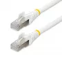 StarTech.com 10m CAT6a Ethernet kabelis - balts - ar zemu dūmu un nulles halogēna (LSZH) - 10GbE 500MHz 100W PoE++ ar aizsargvāciņiem un stiepļu atvieglojumu S/FTP tīkla savienojuma kabelis