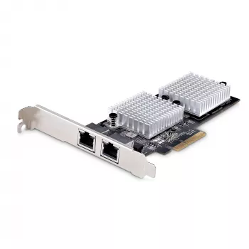 StarTech.com 2 portu 10GbE PCIe tīkla karte, sešu ātrumu PCIe Ethernet karte ar Jumbo Frame atbalstu, NIC/LAN interfeisa karte, 10GBASE-T un NBASE-T