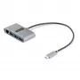StarTech.com 3-portu USB-C centrmezgls ar Ethernet - 3x USB-A - Gigabitu Ethernet - USB 3.0 5Gbps - barošana no kopnes - 30 cm USB-C kabelis - pārnēsājams USB-C uz USB-A centrmezgls