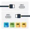 StarTech.com 1.6ft (50cm) Izturīgs USB-C kabelis ar taisnu leņķi, USB 3.2 Gen 2 (10 Gbps), Pilnvērtīgs USB C uz C datu pārraides kabelis, 4K 60Hz DP Alt režīms, 100W jaudas padeve - 90 grādu USB Type-C kabelis