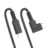 StarTech.com 1.6ft (50cm) Izturīgs USB-C kabelis ar taisnu leņķi, USB 3.2 Gen 2 (10 Gbps), Pilnvērtīgs USB C uz C datu pārraides kabelis, 4K 60Hz DP Alt režīms, 100W jaudas padeve - 90 grādu USB Type-C kabelis