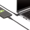 StarTech.com 1.6ft (50cm) Izturīgs USB-C kabelis ar taisnu leņķi, USB 3.2 Gen 2 (10 Gbps), Pilnvērtīgs USB C uz C datu pārraides kabelis, 4K 60Hz DP Alt režīms, 100W jaudas padeve - 90 grādu USB Type-C kabelis