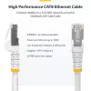 StarTech.com 1m balts CAT8 Ethernet kabelis, bezķēdes RJ45, 25G/40G, 2000MHz, 100W PoE++, S/FTP, 26AWG tīrs varš, LSZH, ekranēts savienojuma vads ar sprieguma atslogotājiem, individuāli testēts