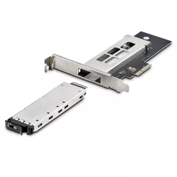 StarTech.com M.2 NVMe SSD uz PCIe x4 mobilais plaukts/backplane ar izņemamu paliktni PCI Express paplašināšanas slotam, bezinstrumentu uzstādīšana, PCIe 4.0/3.0 karstās maiņas diskdziņa vieta, atslēgas slēdzene - 2 atslēgas iekļautas