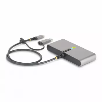 StarTech.com USB-C centrmezgls ar Ethernet un RS-232, 2 porti USB-A 5Gbps, Gigabit Ethernet, 100W PD caurlaide, FTDI