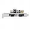 StarTech.com 2-portu PCI Express seriālā interfeisa karte, divu portu PCIe uz RS232 (DB9) seriālā karte, 16C1050 UART, zema/pilna profila kronšteini, COM saglabāšana, Windows/Linux