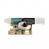 StarTech.com 2-portu PCI Express seriālā interfeisa karte, divu portu PCIe uz RS232 (DB9) seriālā karte, 16C1050 UART, zema/pilna profila kronšteini, COM saglabāšana, Windows/Linux