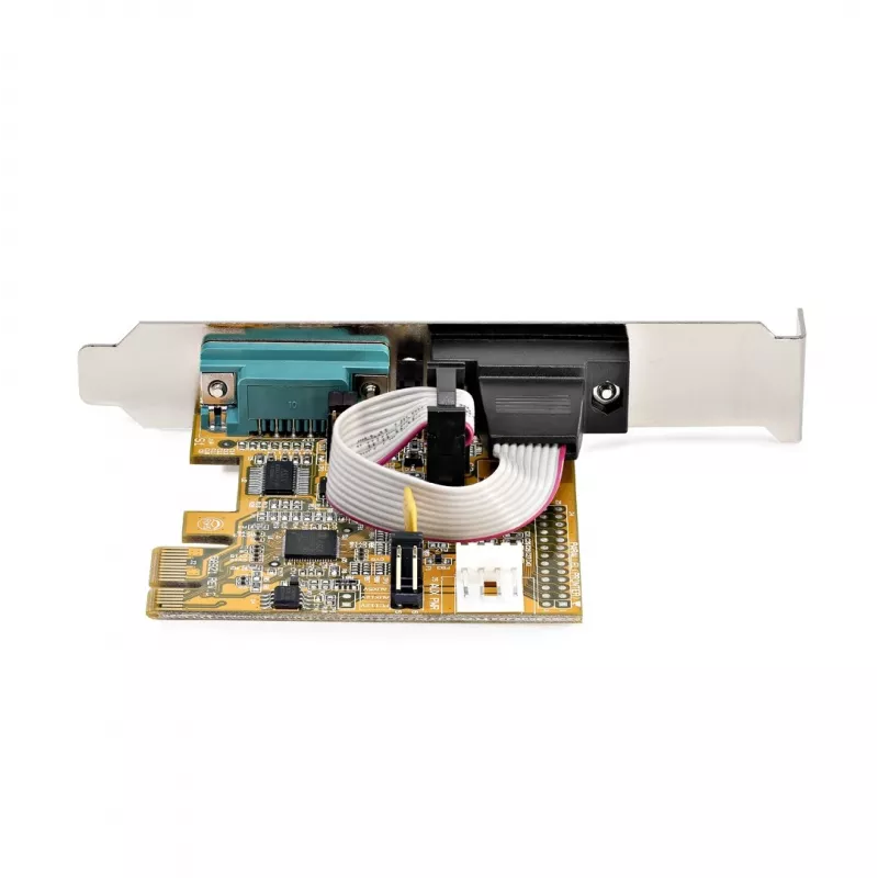 StarTech.com 2-portu PCI Express seriālā interfeisa karte, divu portu PCIe uz RS232 (DB9) seriālā karte, 16C1050 UART, zema/pilna profila kronšteini, COM saglabāšana, Windows/Linux