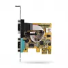 StarTech.com 2-portu PCI Express seriālā interfeisa karte, divu portu PCIe uz RS232 (DB9) seriālā karte, 16C1050 UART, zema/pilna profila kronšteini, COM saglabāšana, Windows/Linux