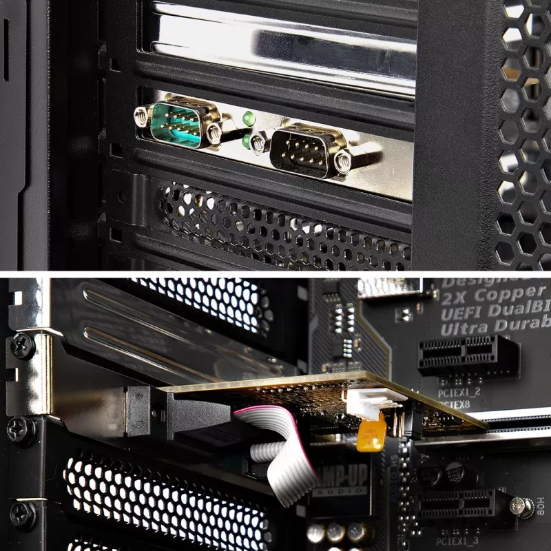 StarTech.com 2-portu PCI Express seriālā interfeisa karte, divu portu PCIe uz RS232 (DB9) seriālā karte, 16C1050 UART, zema/pilna profila kronšteini, COM saglabāšana, Windows/Linux