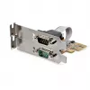 StarTech.com 2-portu PCI Express seriālā interfeisa karte, divu portu PCIe uz RS232 (DB9) seriālā karte, 16C1050 UART, zema/pilna profila kronšteini, COM saglabāšana, Windows/Linux