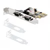 StarTech.com 2-portu PCI Express seriālā interfeisa karte, divu portu PCIe uz RS232 (DB9) seriālā karte, 16C1050 UART, zema/pilna profila kronšteini, COM saglabāšana, Windows/Linux