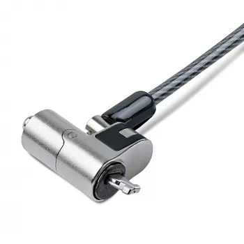 StarTech.com Nano slēdzene klēpjdatoram, 6 pēdas (2m), pretzādzības atslēgas slēdzene, drošības kabeļa slēdzene Nano slotu klēpjdatoriem, EliteBook/LenovoX1/2-1 klēpjdatoriem, pretpārgriešanas, tērauda kabeļa slēdzene klēpjdatoram