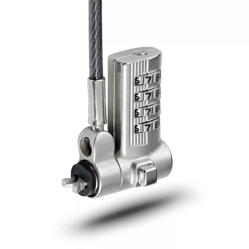 StarTech.com Universāla klēpjdatora bloķēšanas trosīte 2m, saderīga ar Noble Wedge®/Nano/K-Slot; bezatslēgas kombinācijas bloķēšanas trosīte, pretzādzību tērauda trosīte