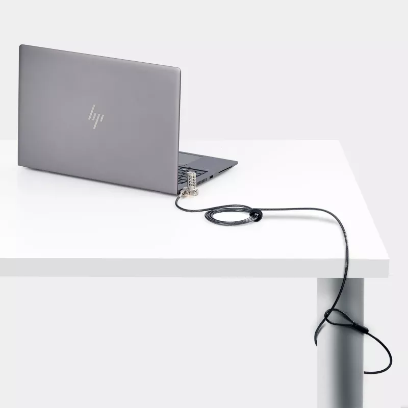 StarTech.com Universāla klēpjdatora bloķēšanas trosīte 2m, saderīga ar Noble Wedge®/Nano/K-Slot; bezatslēgas kombinācijas bloķēšanas trosīte, pretzādzību tērauda trosīte