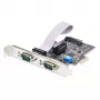 StarTech.com 2-Portu Seriālā PCIe Karte, Divu Portu PCI Express uz RS232/RS422/RS485 (DB9) Seriālā Karte, Iekļauti Zema Profila Kronšteini, 16C1050 UART, Windows/Linux, TAA Atbilstoša - 4. Līmeņa ESD Aizsardzība