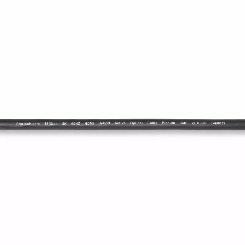 StarTech.com 30ft (9,1m) HDMI 2.1 hibrīds aktīvais optiskais kabelis (AOC), CMP, plenuma, 8K Ultra High Speed HDMI 2.1/2.0 šķiedru optikas kabelis, 48Gbps, 8K 60Hz/4K 120Hz, HDR10+/FRL/TMDS/eARC