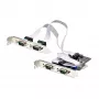 StarTech.com 4 portu seriāla PCIe karte, četru portu PCI Express uz RS232/RS422/RS485 (DB9), 16C1050 UART, Windows/Linux, TAA atbilstoša, iekļauts zema profila stiprinājums, 4. līmeņa ESD aizsardzība