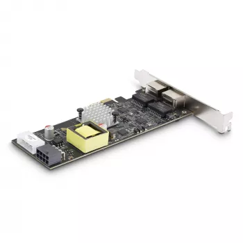 StarTech.com 2-Port 2.5Gbps NBASE-T PoE tīkla karte, divi Intel I225-V, 802.3af/at PoE+ Multi-Gigabit NIC, PCI Express servera LAN karte, LP4/8-Pin PCIe barošana