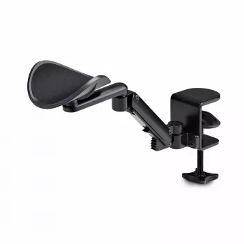 StarTech.com regulējams roku balsts biroja galdam, ergonomisks elkoņa atbalsts, 360° rotācija, skrūvējams stiprinājums, melns