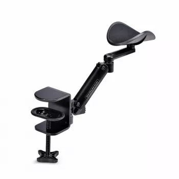 StarTech.com regulējams roku balsts biroja galdam, ergonomisks elkoņa atbalsts, 360° rotācija, skrūvējams stiprinājums, melns