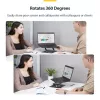 StarTech.com Rotējošs klēpjdatora statīvs, 360° pagriešana, ergonomisks pacēlājs, regulējams slīpums, līdz 5 kg, alumīnijs, pārnēsājams