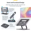 StarTech.com Rotējošs klēpjdatora statīvs, 360° pagriešana, ergonomisks pacēlājs, regulējams slīpums, līdz 5 kg, alumīnijs, pārnēsājams