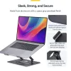 StarTech.com Rotējošs klēpjdatora statīvs, 360° pagriešana, ergonomisks pacēlājs, regulējams slīpums, līdz 5 kg, alumīnijs, pārnēsājams