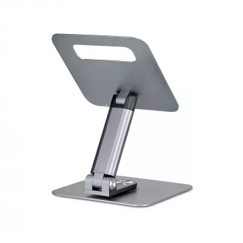 StarTech.com Teleskopiskais klēpjdatora statīvs, 360° grozāma pamatne, rotējošs datora pacēlājs galdam, regulējams augstums un slīpums, maks. 5 kg, alumīnija konstrukcija, pārnēsājams dizains