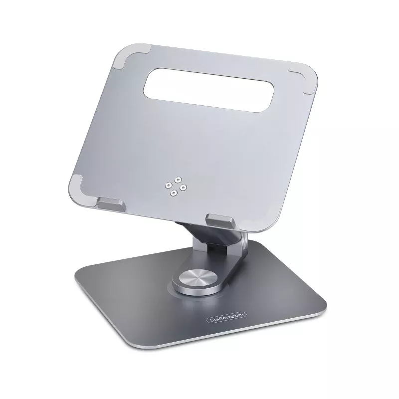 StarTech.com Teleskopiskais klēpjdatora statīvs, 360° grozāma pamatne, rotējošs datora pacēlājs galdam, regulējams augstums un slīpums, maks. 5 kg, alumīnija konstrukcija, pārnēsājams dizains