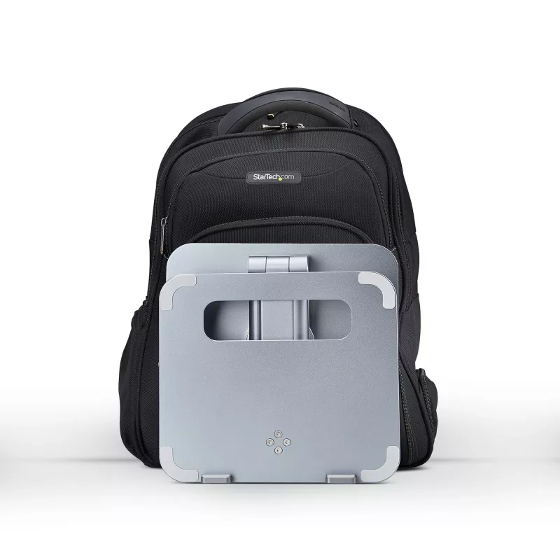 StarTech.com Teleskopiskais klēpjdatora statīvs, 360° grozāma pamatne, rotējošs datora pacēlājs galdam, regulējams augstums un slīpums, maks. 5 kg, alumīnija konstrukcija, pārnēsājams dizains