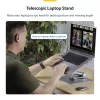 StarTech.com Teleskopiskais klēpjdatora statīvs, 360° grozāma pamatne, rotējošs datora pacēlājs galdam, regulējams augstums un slīpums, maks. 5 kg, alumīnija konstrukcija, pārnēsājams dizains