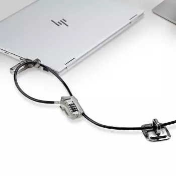 StarTech.com Laptop/Desktop & Peripheral Lock Kit, pretzādzību drošības slēdzene, K-Slot, 3m tērauda trose, 3 ierīces, lietotāja pārslēdzama 4-ciparu slēdzene - TAA