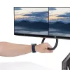 StarTech.com Galda stiprinājums diviem monitoriem ar šķērsstieni, līdz 27 collu ekrāniem, VESA 75x75/100x100, maks. 15 kg, C-skava, pilnībā artikulējošs, mehāniskā atspere, TAA