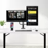 StarTech.com Galda stiprinājums diviem monitoriem ar šķērsstieni, līdz 27 collu ekrāniem, VESA 75x75/100x100, maks. 15 kg, C-skava, pilnībā artikulējošs, mehāniskā atspere, TAA