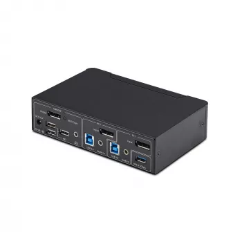 StarTech.com 2-Port DisplayPort KVM slēdzis, 4K 60Hz, DP 1.2, EDID pārvaldība, 2-Port USB 3.0 Hub, 4x USB HID Porti, TAA atbilstošs