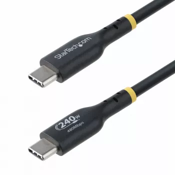 StarTech.com 4m USB-C lādēšanas kabelis, USB-IF sertificēts, 240W PD EPR, USB 2.0, TPE apvalks, vīriešu/vīriešu