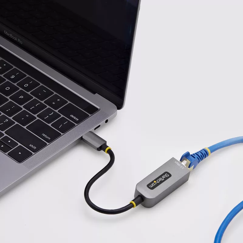 StarTech.com 2.5GbE USB-C uz Ethernet adapteris, NBASE-T NIC, USB 3.0 Type-C 2.5/1G daudzātrumu tīkls, saderīgs ar Thunderbolt, Windows un Mac