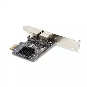 StarTech.com 2-portu Gigabit PCIe tīkla adaptera karte, 10/100/1000Mbps PCI Express NIC, divi Realtek RTL8111H, darbojas ar Windows un Linux, TAA atbilstība