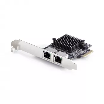 StarTech.com 2-portu 5G Gigabit PCIe tīkla adaptera karte, 5G/2.5G/1G/100M/10M PCI Express LAN karte, Realtek RTL8126, Windows un Linux, TAA atbilstoša