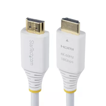 StarTech.com 3m Premium sertificēts HDMI 2.0 kabelis, 4K 60Hz/1440p 144Hz, HDR10/HDCP 2.2/ARC, 18Gbps, balts