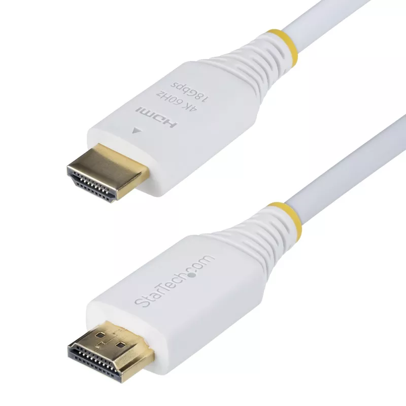 StarTech.com 3m Premium sertificēts HDMI 2.0 kabelis, 4K 60Hz/1440p 144Hz, HDR10/HDCP 2.2/ARC, 18Gbps, balts
