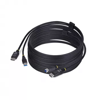 StarTech.com 10ft (3m) DisplayPort un USB 5Gbps KVM kabelis, 4K 60Hz, universāli saderīgs DP 1.2/USB 3.0 kombinētais kabelis KVM slēdžiem