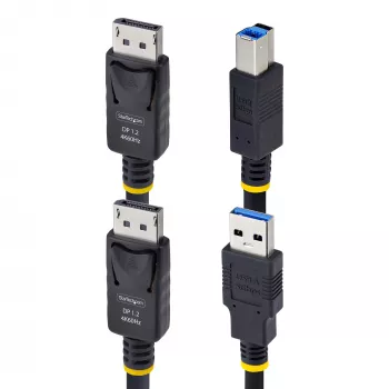 StarTech.com 10ft (3m) DisplayPort un USB 5Gbps KVM kabelis, 4K 60Hz, universāli saderīgs DP 1.2/USB 3.0 kombinētais kabelis KVM slēdžiem