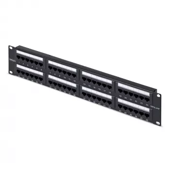 StarTech.com 48-Portu 2U Rackmontējams Cat6 Sadalītājpaneļa RJ45 UTP 110 Punch-Down, Cat6 Ethernet Sadalītājpaneļa tīkla servera statīvam